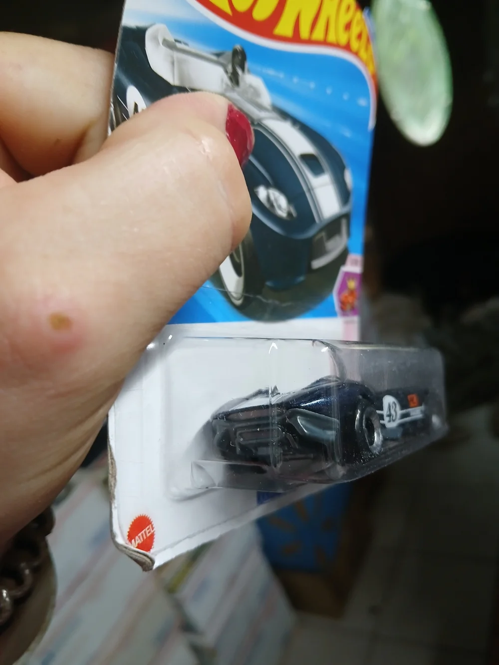 Hot Wheels metallic navy